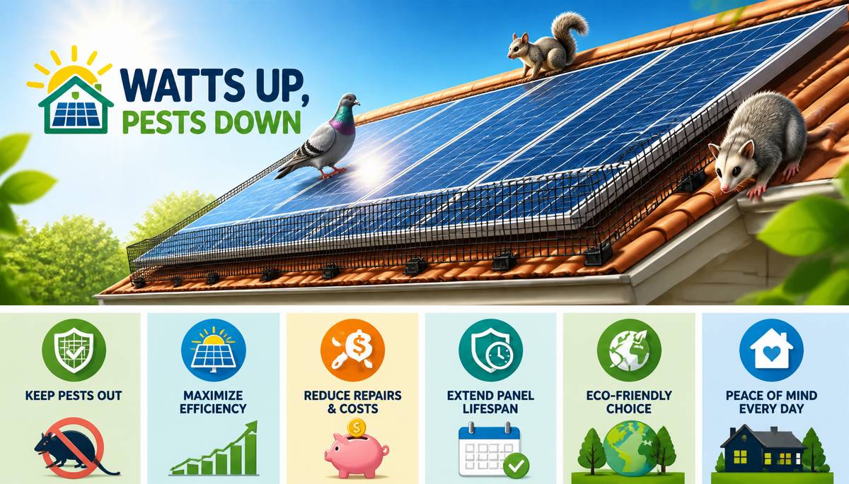Keeping Your Solar Panels Clean and Critter-Free