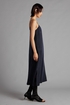 Smoke Blue Glider Cupro Rayon Slip Dress