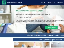 https://proappliancerepair.com.au/ website